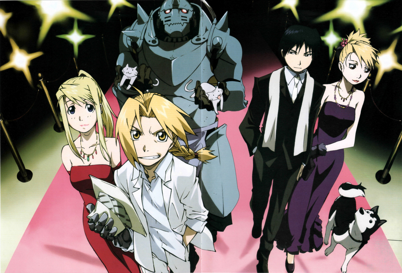alphonse-elricblack-hayateedward-elricriza-hawkeyeroy-mustangwinry-rockbell