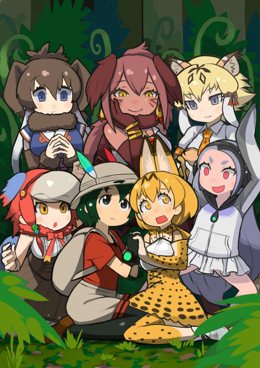 gastornis-kemono-friendsgiant-penguin-kemono-friendskaban-kemono-friendslucky-beast-kemono-friendsmammoth-kemono-friendsnorth-island-giant-moa-kemono-friendsserval-kemono-friendssmilodon-kemono-friends