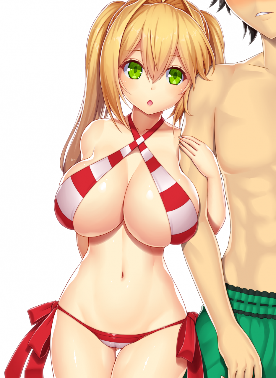 fujimaru-ritsuka-malenero-claudius-fatenero-claudius-fate-allnero-claudius-swimsuit-caster-fate