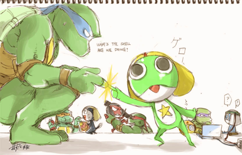 donatellodororodororo-keroro-gunsougirorokerorokururu-keroro-gunsouleonardomichelangeloraphaeltamama