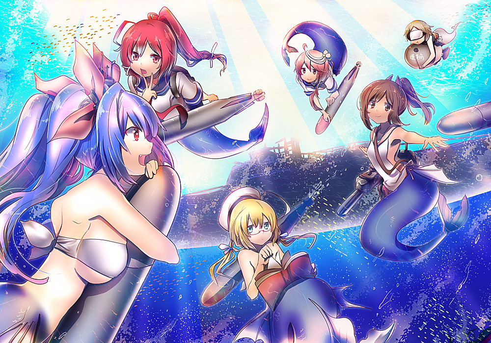 i-168-kantai-collectioni-19-kantai-collectioni-401-kantai-collectioni-58-kantai-collectioni-8-kantai-collectionmaru-yu-kantai-collection