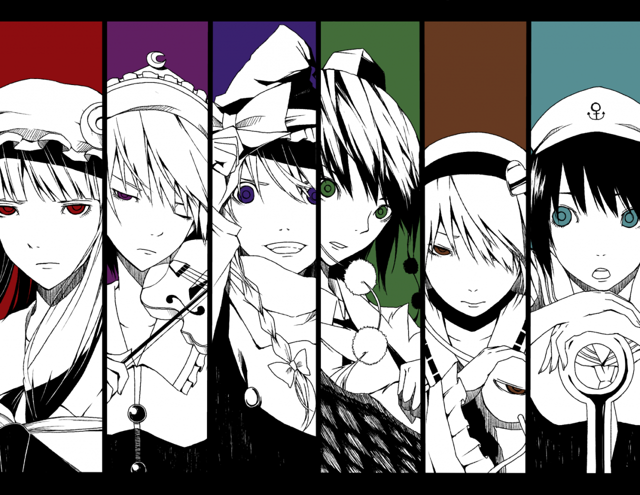 kirisame-marisakomeiji-satorilunasa-prismrivermurasa-minamitsupatchouli-knowledgeshameimaru-aya