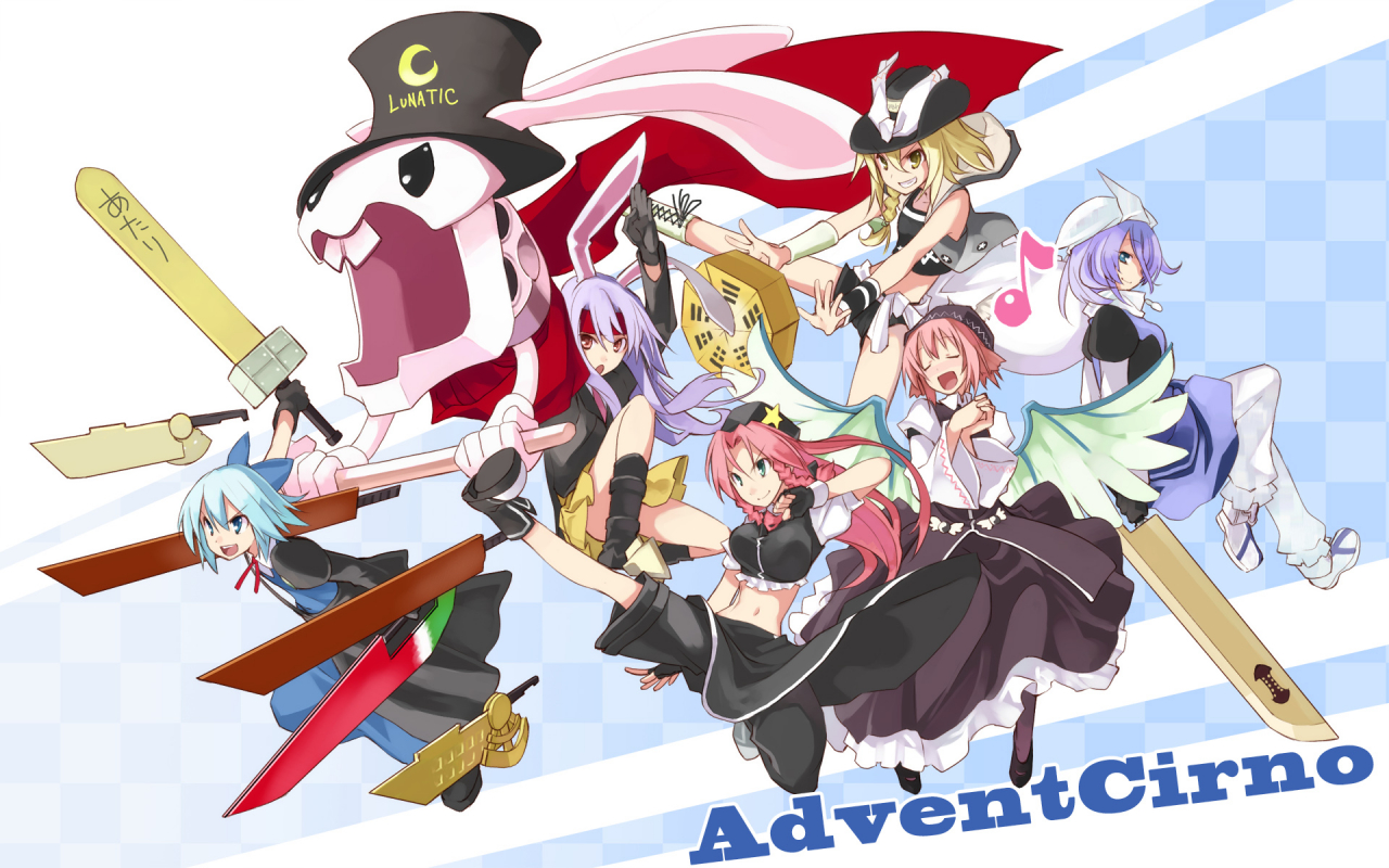 cirnohong-meilingkirisame-marisaletty-whiterockmystia-loreleireisen-udongein-inaba