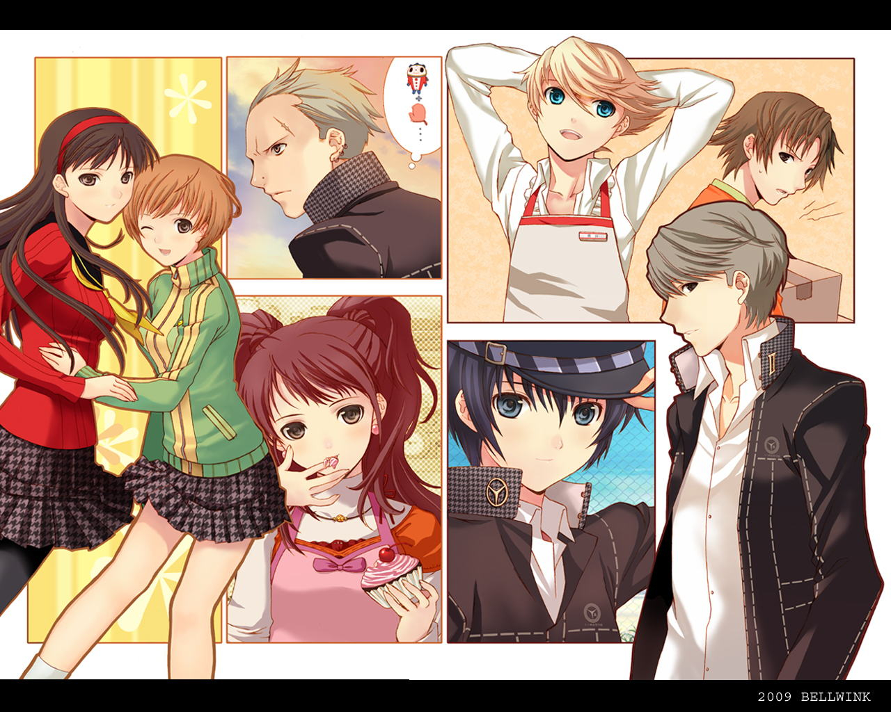 amagi-yukikohanamura-yousukekujikawa-risekuma-persona-4narukami-yuusatonaka-chieshirogane-naototatsumi-kanji