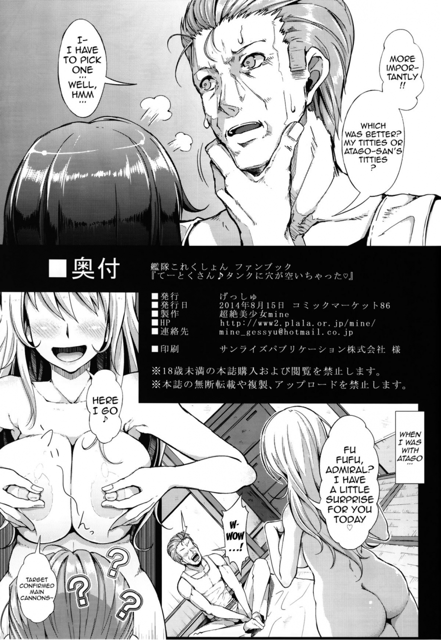 c86-gesshu-chouzetsu-bishoujo-mine-teitoku-san-tank-ni-ana-ga-aichatta-kantai-collection-kancolle-english-doujin-moeus