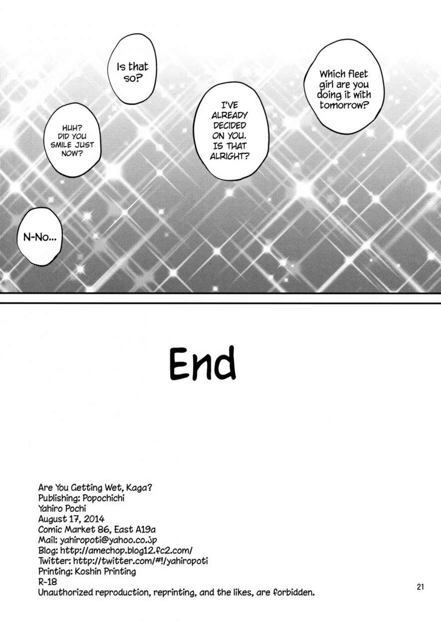 c86-popochichi-yahiro-pochi-kaga-san-nuretemasu-are-you-getting-wet-kaga-kantai-collection-kancolle-english-tv