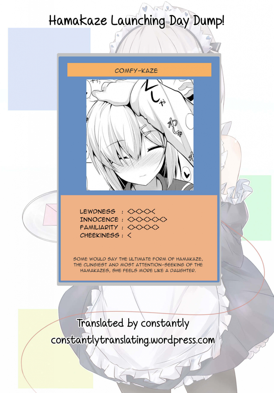 c91-nekonokone-takeyuu-hamakaze-to-h-na-shiseikatsu-kantai-collection-kancolle-english-constantly