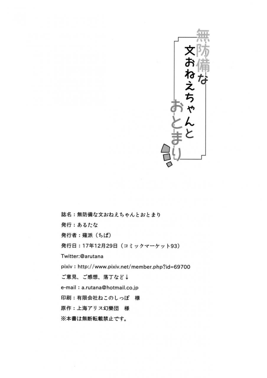 c93-arutana-chipa-muboubi-na-aya-onee-chan-to-otomari-touhou-project-english