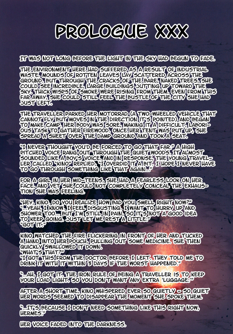 c93-kuromisakaijou-ikezaki-misa-xxx-shinai-to-derarenai-kuni-the-country-where-you-cant-leave-unless-you-xxxx-kino-no-tabi-english-zero-translations