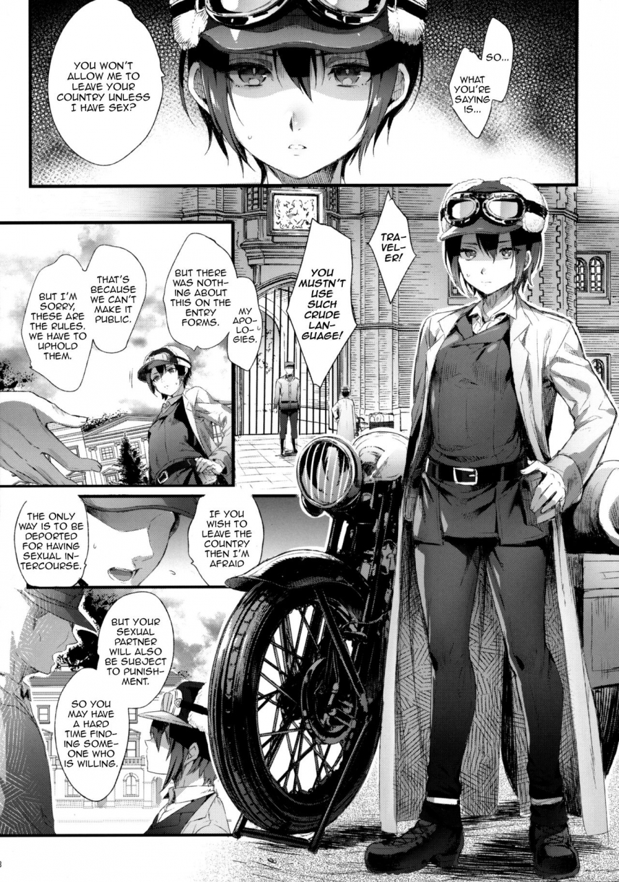 c93-kuromisakaijou-ikezaki-misa-xxx-shinai-to-derarenai-kuni-the-country-where-you-cant-leave-unless-you-xxxx-kino-no-tabi-english-zero-translations