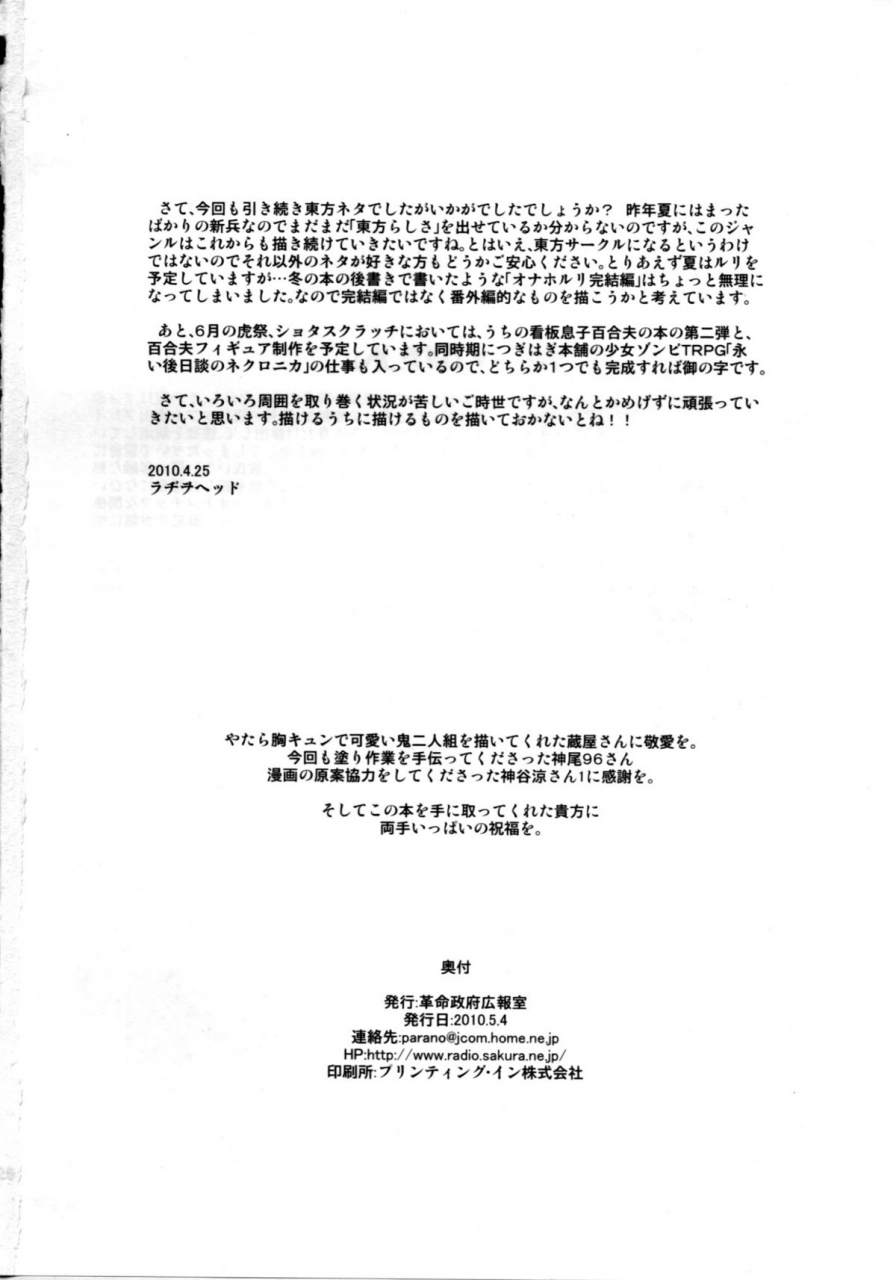 futaket-6-kakumei-seifu-kouhoushitsu-radiohead-haikei-kabe-no-ana-kara-touhou-project-english-biribiri