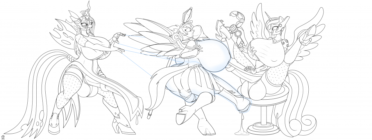 changelingfan-charactermarionettemercy-cosplayprincess-cadance-mlpqueen-chrysalis-mlpsymmetra-cosplay