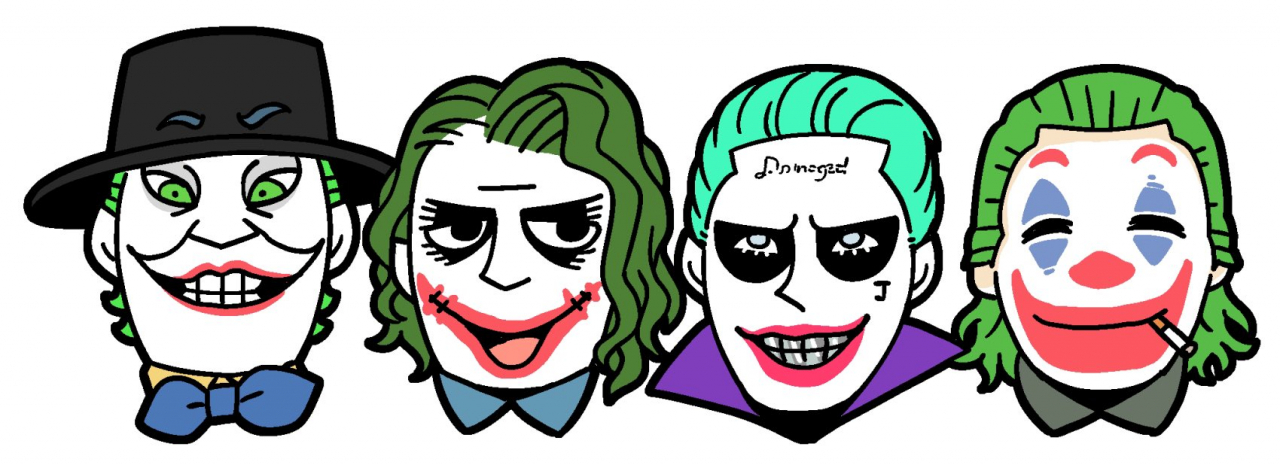 heath-ledgerjack-nicholsonjared-letojoaquin-phoenixthe-joker