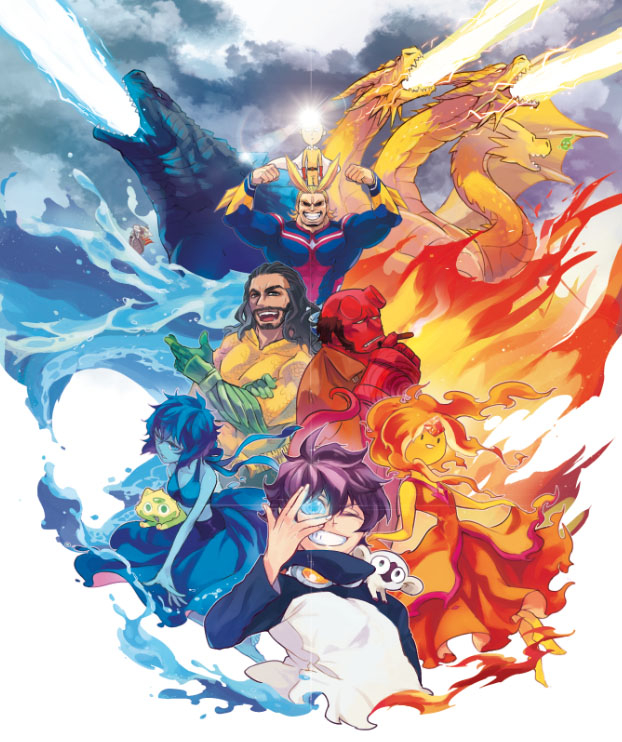 all-mightaquaman-dcekubo-mob-psycho-100flame-princessgodzillagoing-merryhellboyking-ghidorahlapis-lazuli-steven-universeleonardo-watchperidot-steven-universesaitama-one-punch-mansonic-kekkai-sensen