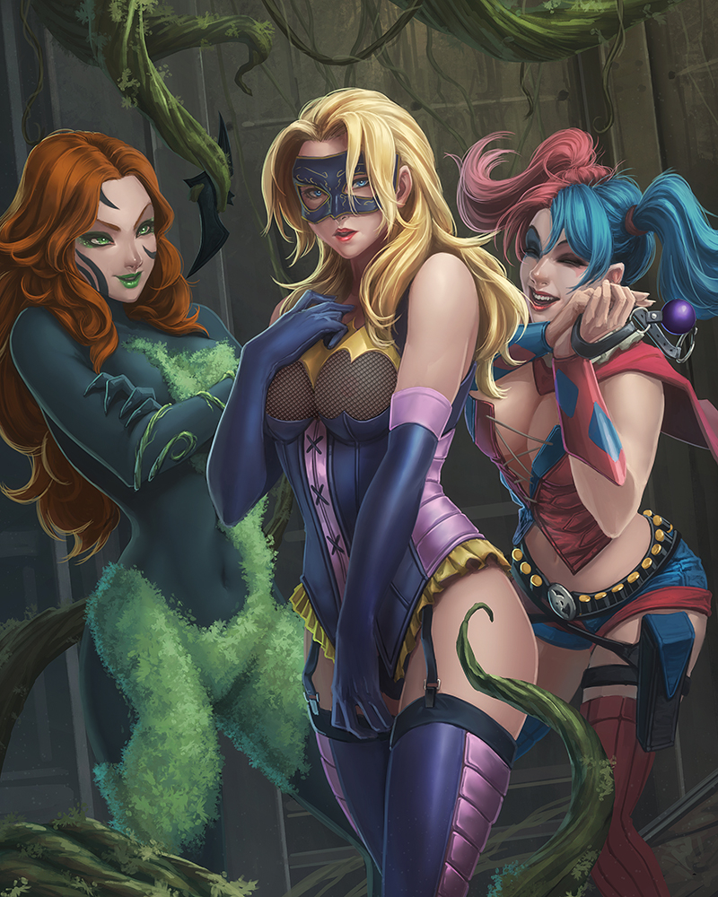batgirlharley-quinnpoison-ivystephanie-brown