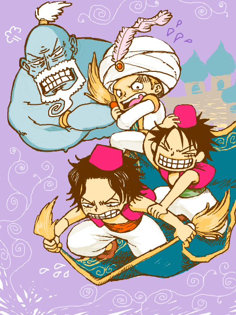 aladdin-charactergenie-aladdinmonkey-d-garpmonkey-d-luffyportgas-d-acesabo-one-piece
