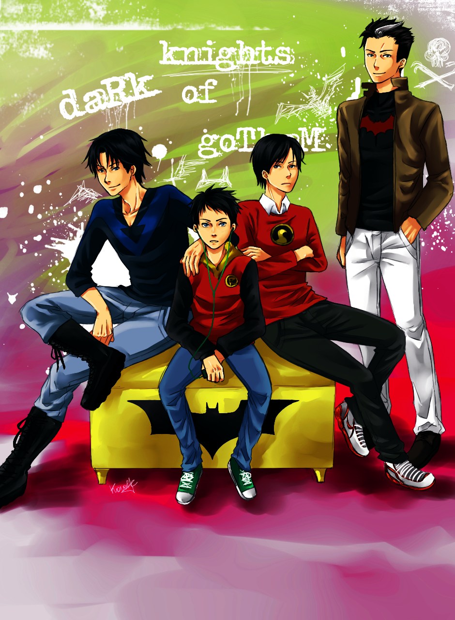 damian-waynedick-graysonjason-toddnightwingred-hood-dcred-robinrobin-dctim-drake