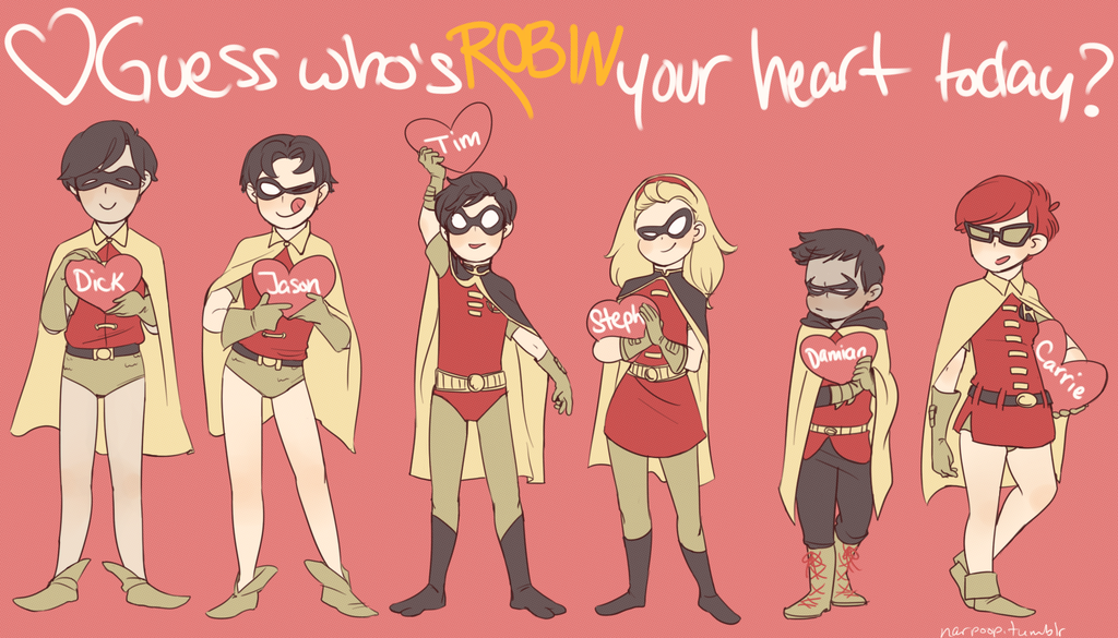 carrie-kellydamian-waynedick-graysonjason-toddrobin-dcstephanie-browntim-drake