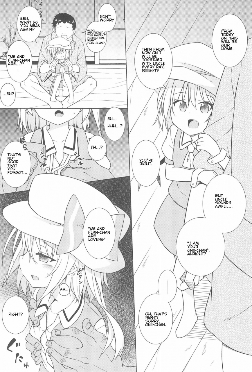 c95-tonzura-douchuu-kazawa-saimin-flan-hypnotised-flan-touhou-project-english