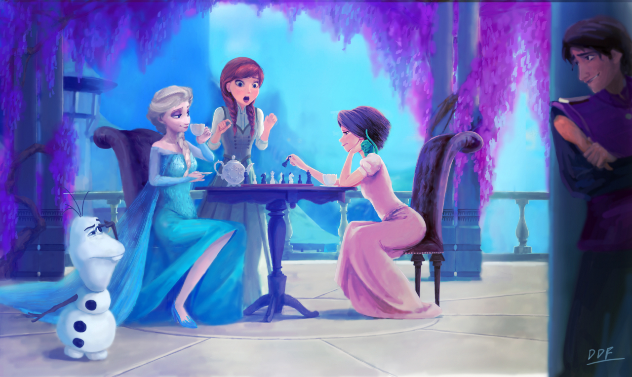 anna-frozenelsa-frozenflynn-riderolaf-frozenrapunzel-disney