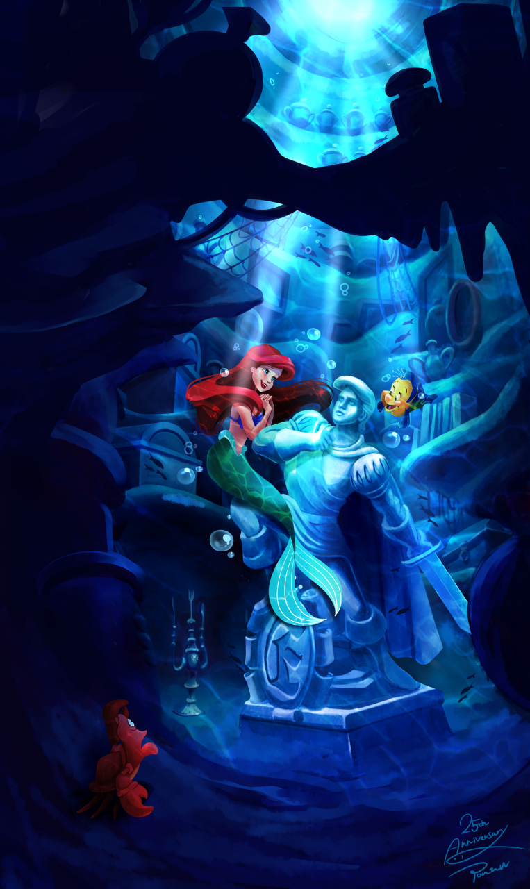 ariel-disneyflounder-the-little-mermaidsebastian-disney