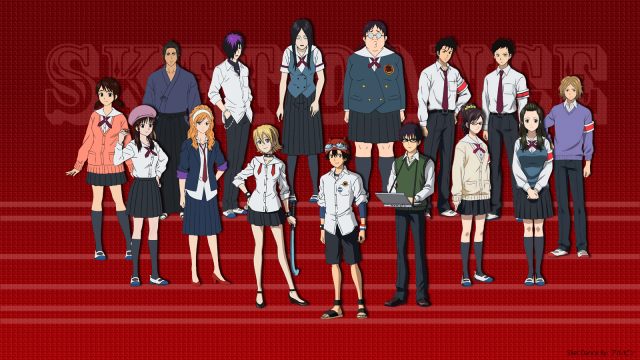 yusukeagata soujirou+asahina kikuno+bossun+kazuyoshi usui+onizuka hime+saotome roman+shinba michiru+takahashi chiaki (sket dance)+takemitsu shinzo+tsubaki sasuke+unyuu mimori+usui kazuyoshi+yabasawa moe+yu