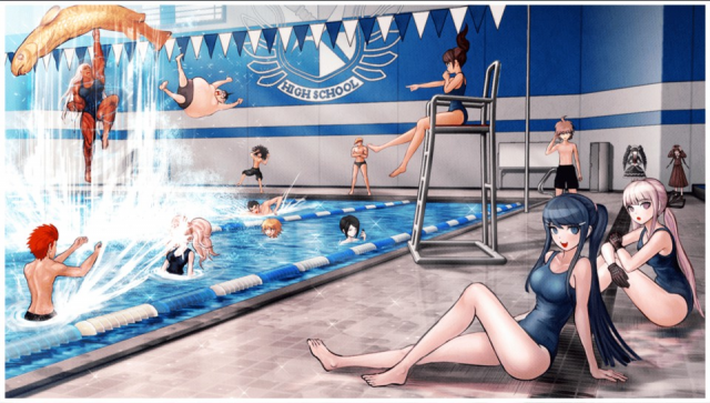 komatsuzaki ruiasahina aoi+celestia ludenberck+enoshima junko+fujisaki chihiro+fukawa touko+hagakure yasuhiro+ikusaba mukuro+ishimaru kiyotaka+kirigiri kyouko+kuwata reon+maizono sayaka+naegi makoto+oogami