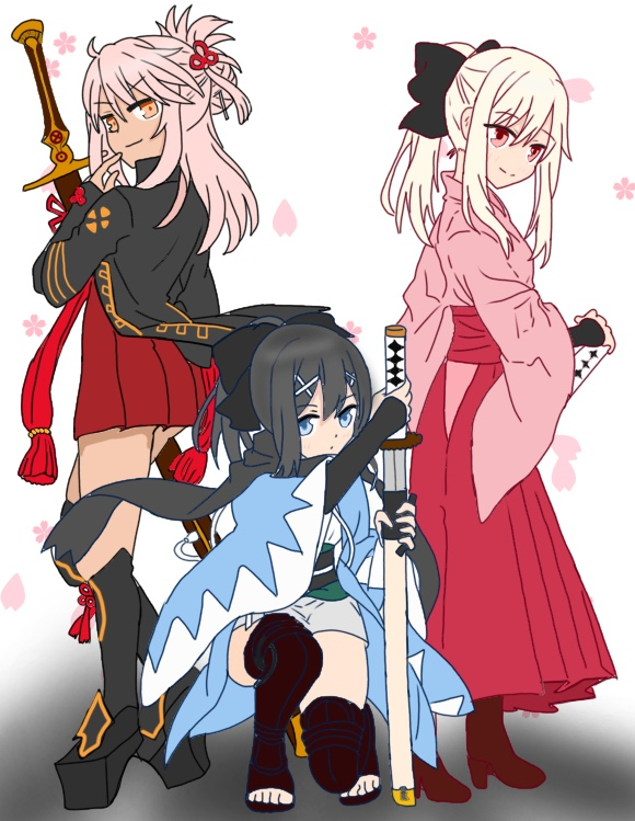 atsumisuchloe von einzbern+illyasviel von einzbern+miyu edelfelt+okita souji (alter) (fate)+okita souji (alter) (fate) (cosplay)+okita souji (fate)+okita souji (fate) (all)+okita souji (fate) (cosplay)0be0