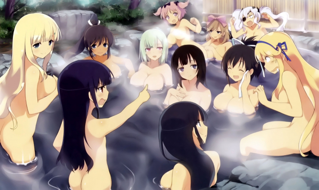 yaegashi nanasuka (senran kagura)+haruka (senran kagura)+hibari (senran kagura)+homura (senran kagura)+ikaruga (senran kagura)+kagura (senran kagura)+katsuragi (senran kagura)+mirai (senran kagura)+naraku