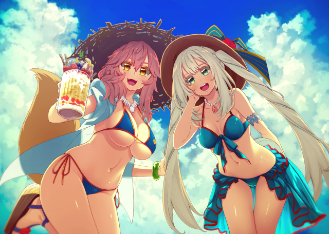 akino soramarie antoinette (fate grand order)+marie antoinette (swimsuit caster) (fate)+tamamo (fate) (all)+tamamo no mae (fate)+tamamo no mae (swimsuit lancer) (fate)81ccdfd99da2a23fe6cc22e62ff84641