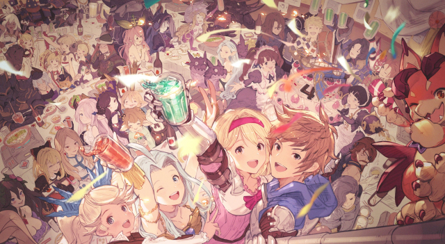 minaba hideoandira (granblue fantasy)+anila (granblue fantasy)+apollonia vaar+arulumaya+bahamut (shingeki no bahamut)+celeste (granblue fantasy)+charlotta fenia+claudia (granblue fantasy)+colossus (granblu