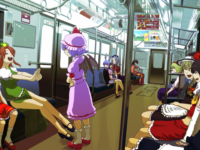 jiji (artist)alice margatroid+chen+flandre scarlet+hakurei reimu+hong meiling+houraisan kaguya+inaba tewi+izayoi sakuya+kirisame marisa+reisen udongein inaba+remilia scarlet+yagokoro eirindeb612c02