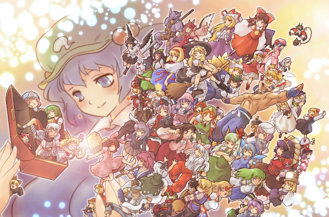 tomotsuka haruomiaki minoriko+aki shizuha+alice margatroid+buront+cain highwind+chen+cirno+dragoon (final fantasy)+ex-keine+final tatsuya+flandre scarlet+fujiwara no mokou+hakurei reimu+hinanawi tenshi+hon