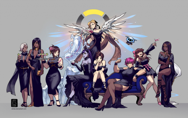 ein leeana (overwatch)+d.va (overwatch)+mei (overwatch)+mercy (overwatch)+pharah (overwatch)+symmetra (overwatch)+tracer (overwatch)+widowmaker (overwatch)+zarya (overwatch)3b572a4c62c297fb0c36b717592eed87