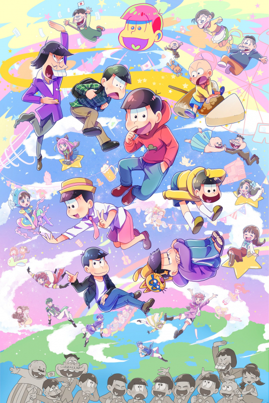 natsuki norichibimi+chibita+choroko (osomatsu-san)+dayoon+dekapan+esper nyanko+flower fairy (osomatsu-kun)+hashimoto nyaa+hatabou+hijirisawa shonosuke+homoo...+ichiko (osomatsu-san)+iyami+iyayo+juushiko (o