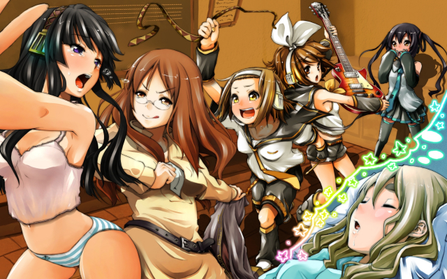 hanasakiakiyama mio+hatsune miku+hatsune miku (cosplay)+hirasawa yui+kagamine len+kagamine rin+kotobuki tsumugi+megurine luka+nakano azusa+tainaka ritsu+yamanaka sawakoadc2731fff06379e8a1ab73958937b13