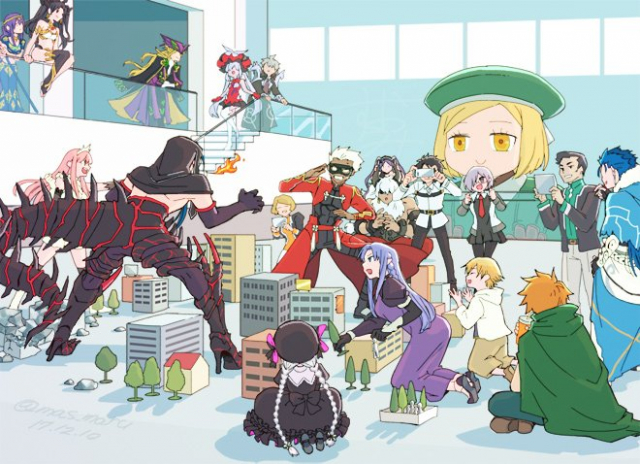 sumio (mas maru)archer+asterios (fate grand order)+caster+charles henri sanson (fate grand order)+child gilgamesh+cu chulainn (fate grand order)+cu chulainn alter (fate grand order)+euryale+fujimaru ritsuk