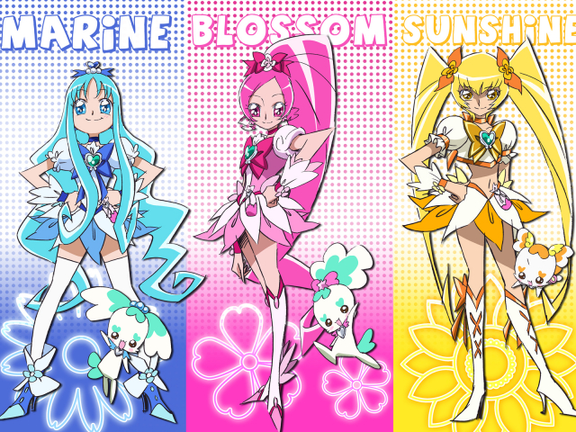 umakoshi yoshihikochypre (heartcatch precure!)+coffret (heartcatch precure!)+cure blossom+cure marine+cure sunshine+hanasaki tsubomi+kurumi erika+myoudouin itsuki+potpourri (heartcatch precure!)732