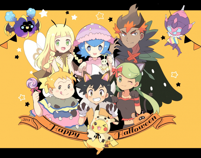 mei (maysroom)alolan muk+cosmog+decidueye+kaki (pokemon)+lillie (pokemon)+litten+lycanroc+mamane (pokemon)+mao (pokemon)+mimikyu+morelull+pikachu+poipole+ribombee+satoshi (pokemon)+shiinotic+suiren (pokemo