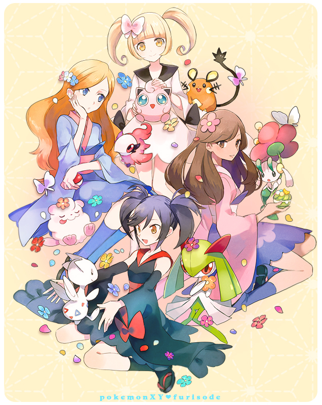 akira houdedenne+floette+furisode girl (pokemon)+furisode girl asami+furisode girl karen+furisode girl kirika+furisode girl shione+jigglypuff+kirlia+spritzee+swirlix+togetic6573d9680c33011e4ef6ecc077921361