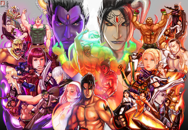 lili+mardukanna williams+armor king+asuka kazama+bruce irvin+devil jin+emilie de rochefort+ganryu+heihachi mishima+hwoarang+jack-6+jin kazama+kazama asuka+kazama jin+kazuya mishima+kuma+lee chaolan+ling xi