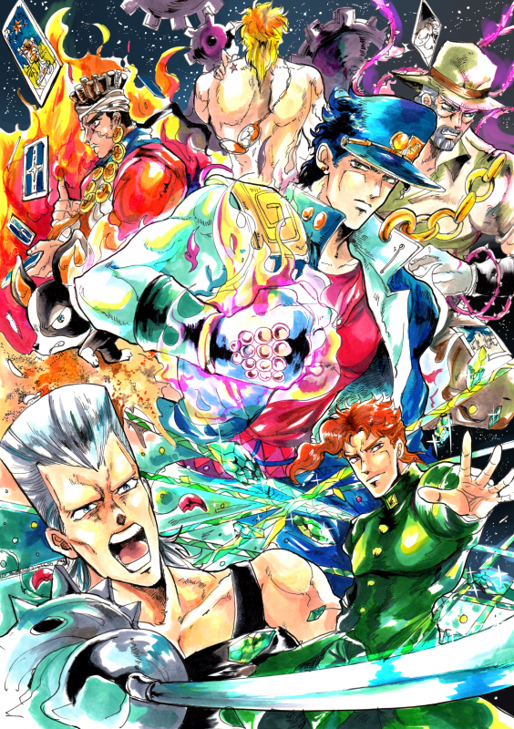 okome oisiidio brando+hermit purple+hierophant green+iggy (jojo)+jean pierre polnareff+joseph joestar+kakyouin noriaki+kuujou joutarou+mohammed avdol+silver chariot+star platinum6f46cc9c20505ff74e49d63342c