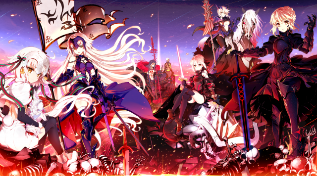 minatsuki randoseruarcher+artoria pendragon (all)+cu chulainn alter (fate grand order)+emiya alter+fou (fate grand order)+jeanne d'arc (alter) (fate)+jeanne d'arc (fate) (all)+jeanne d'arc alter santa lily