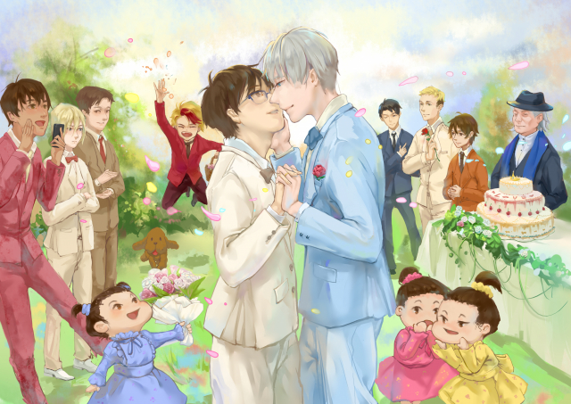 guigu shanzuchristophe giacometti+jean-jacques leroy+ji guang-hong+katsuki yuuri+makkachin+minami kenjirou+nishigoori axel+nishigoori loop+nishigoori lutz+otabek altin+phichit chulanont+viktor nikiforov+ya