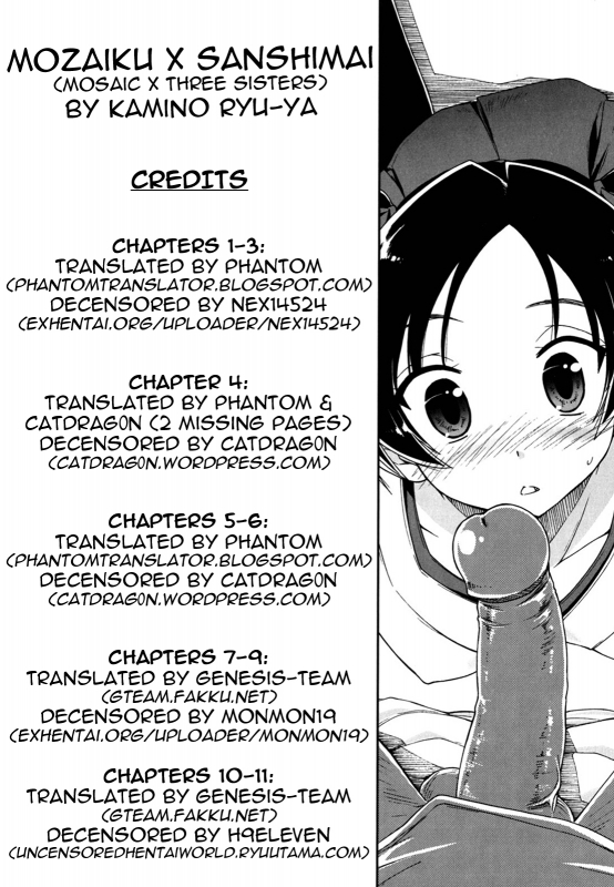 [Kamino Ryu-ya] Mozaiku X Sanshimai  Mosaic X Three Sisters [English] [Decensored]_004