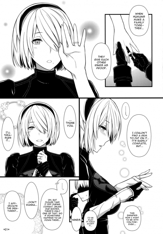 (C92) [Monmo Bokujou (Uron Rei)] Kimi no Egao ga Boku no Hoshi (NieRAutomata) [English_21