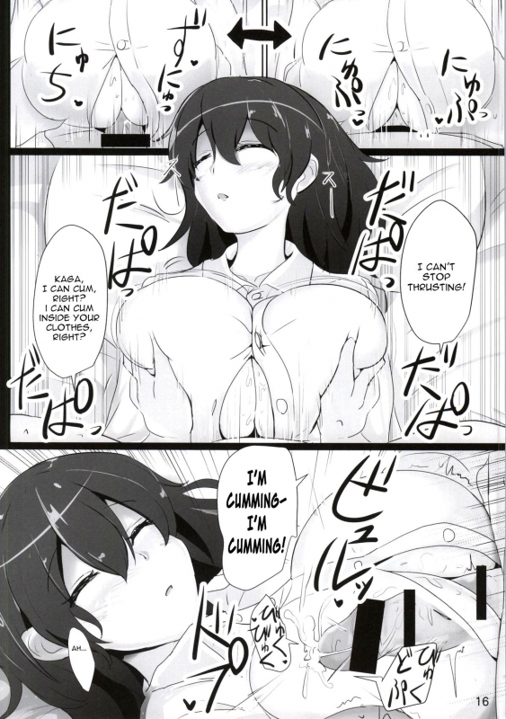 (C86) [Hakuginmokusei (Poshi)] Kaga-san no Paizuri Senyou Oppai Onaho (Kantai Colle_12