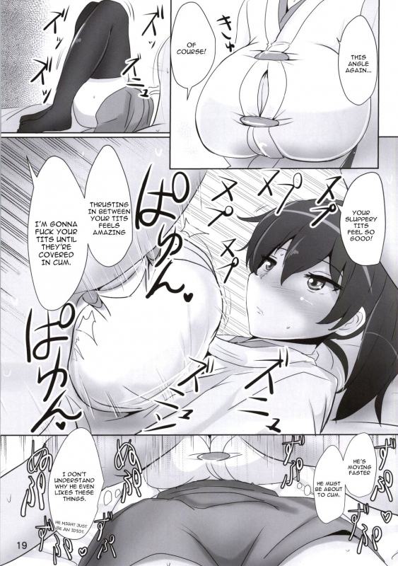 (C86) [Hakuginmokusei (Poshi)] Kaga-san no Paizuri Senyou Oppai Onaho (Kantai Colle_15