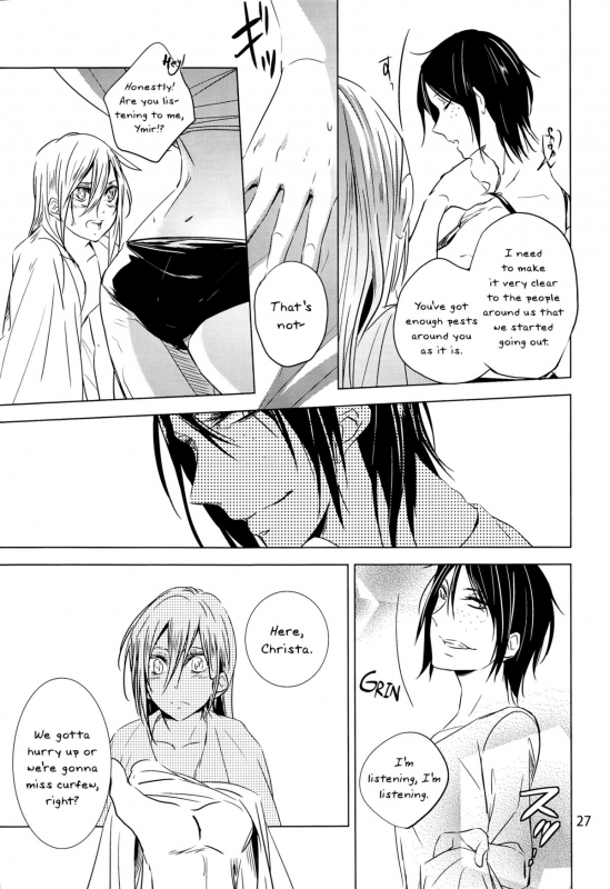 (C86) [Komorebitei (Sora)] Hatsutaiken.  Their First Time (Shingeki no Kyojin) [English] [Yuri-ism]_27