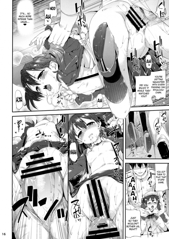 (C87) [Mochi-ya (Karochii)] Koisuru Ryuujou-chan to Hentai Teitoku Ni (Kantai Co_14